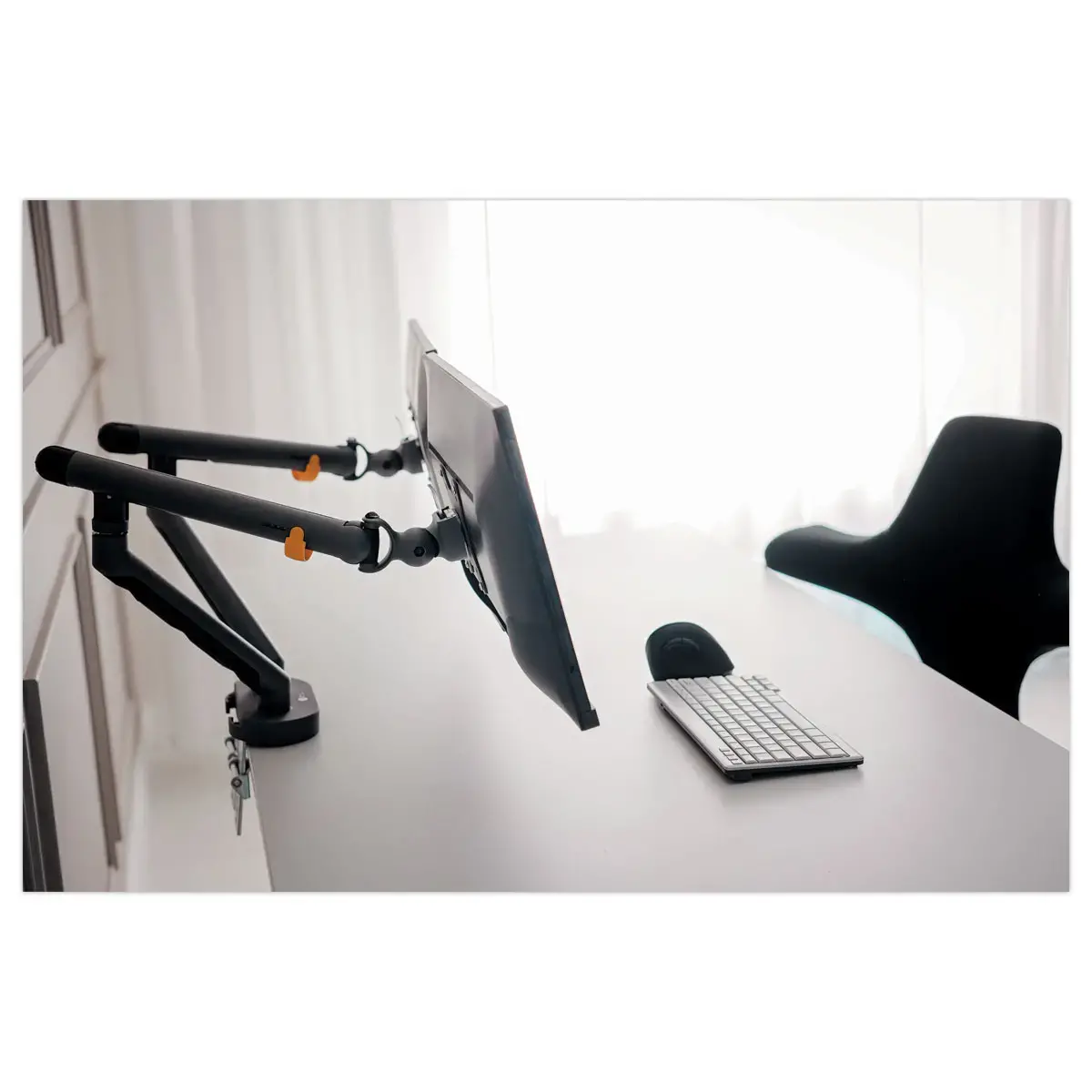 Bras porte-&eacute;cran double BE Flexible Dual - Anthracite 