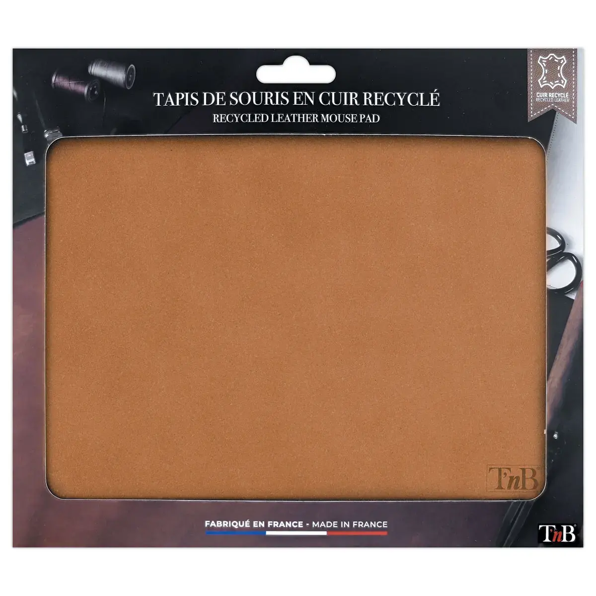 Tapis de souris en cuir recyclé