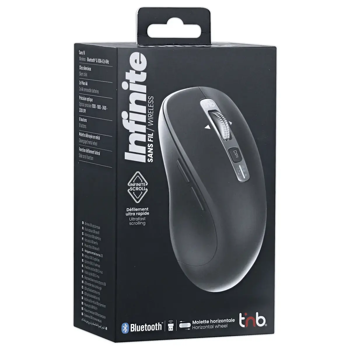 Souris sans fil double molette INFINITE