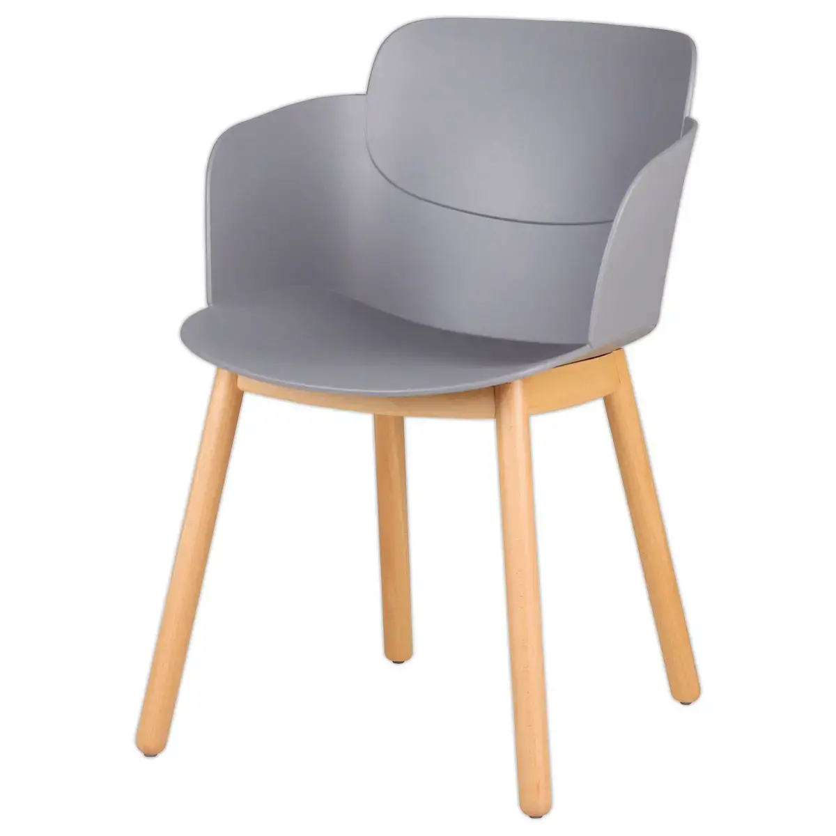 2 fauteuils tulipe gris montés