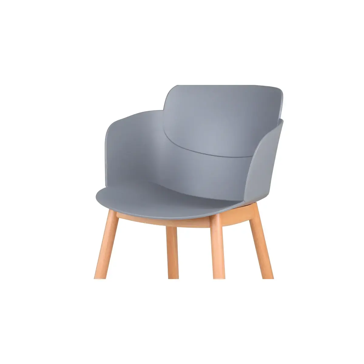 2 fauteuils tulipe gris montés