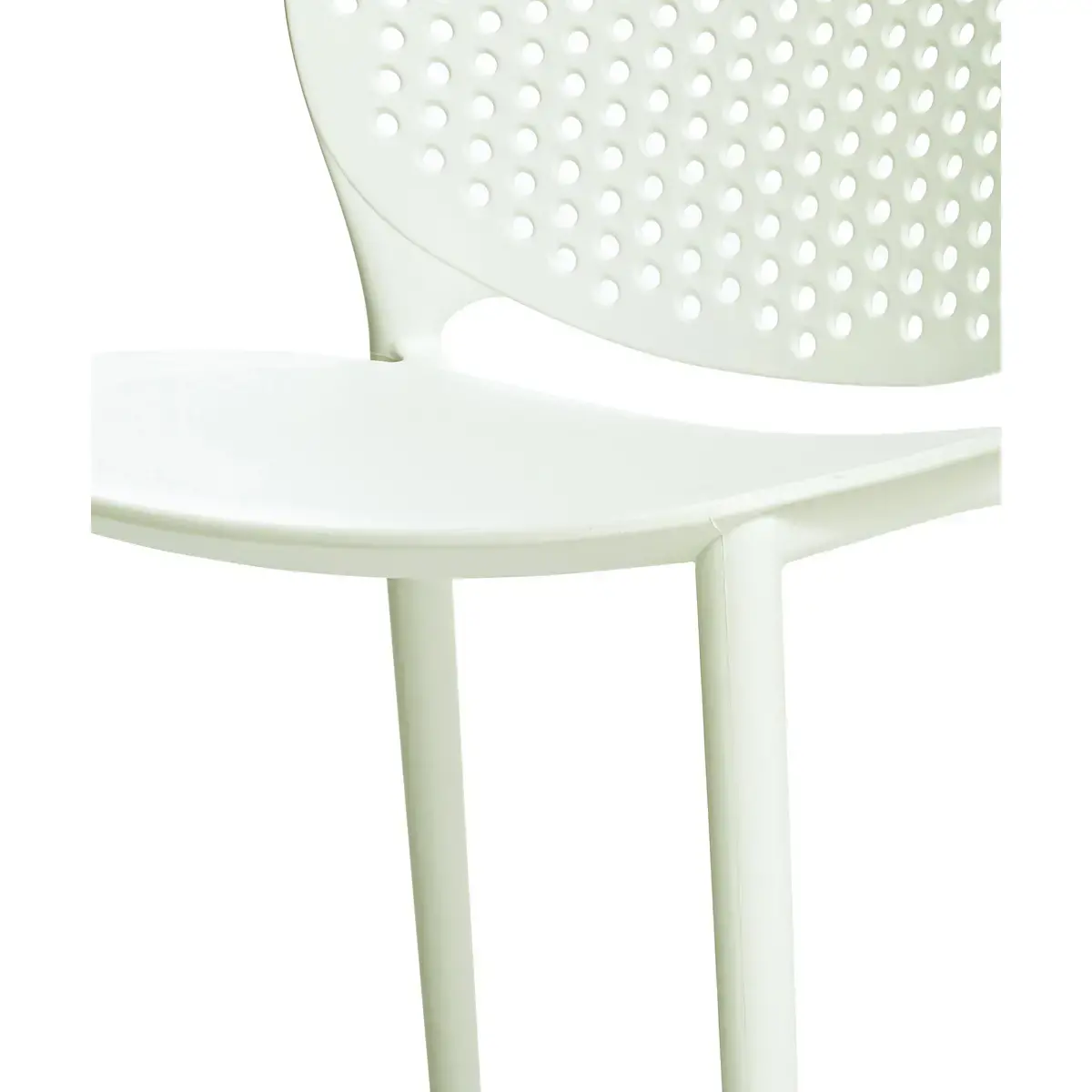 2 Chaises int&eacute;rieur - ext&eacute;rieur polypropyl&egrave;ne blanc 