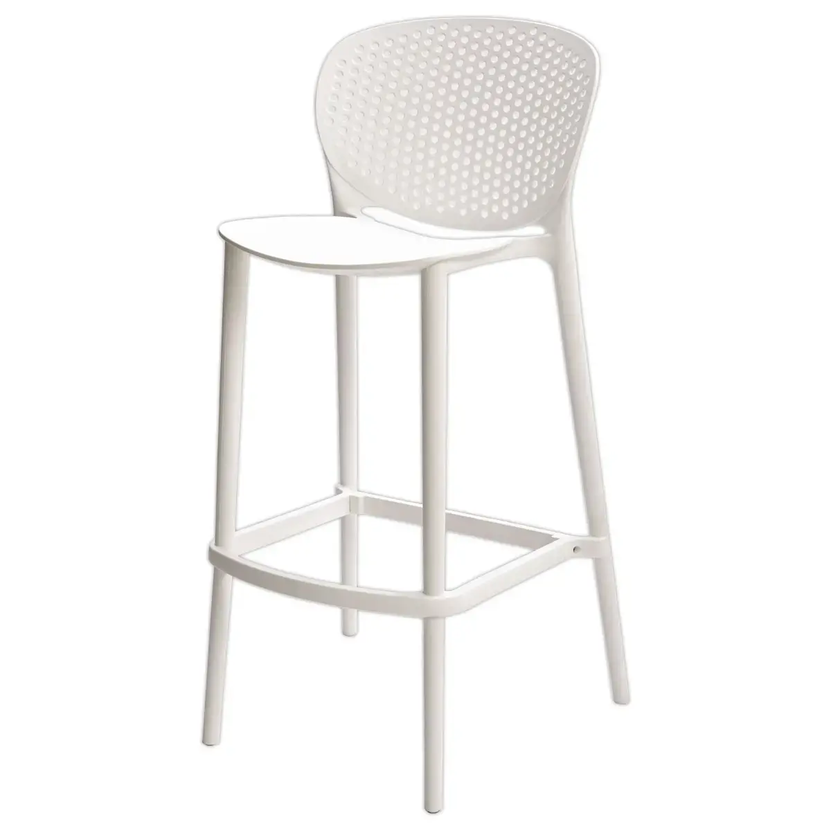 2 tabourets interieur / exterieur polypro blanc