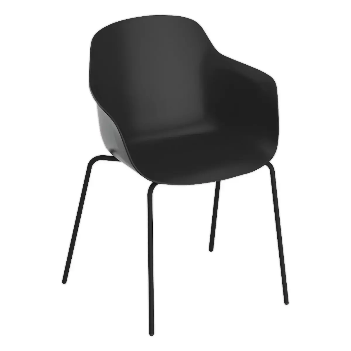 Fauteuil WEEKLY métal noir monté