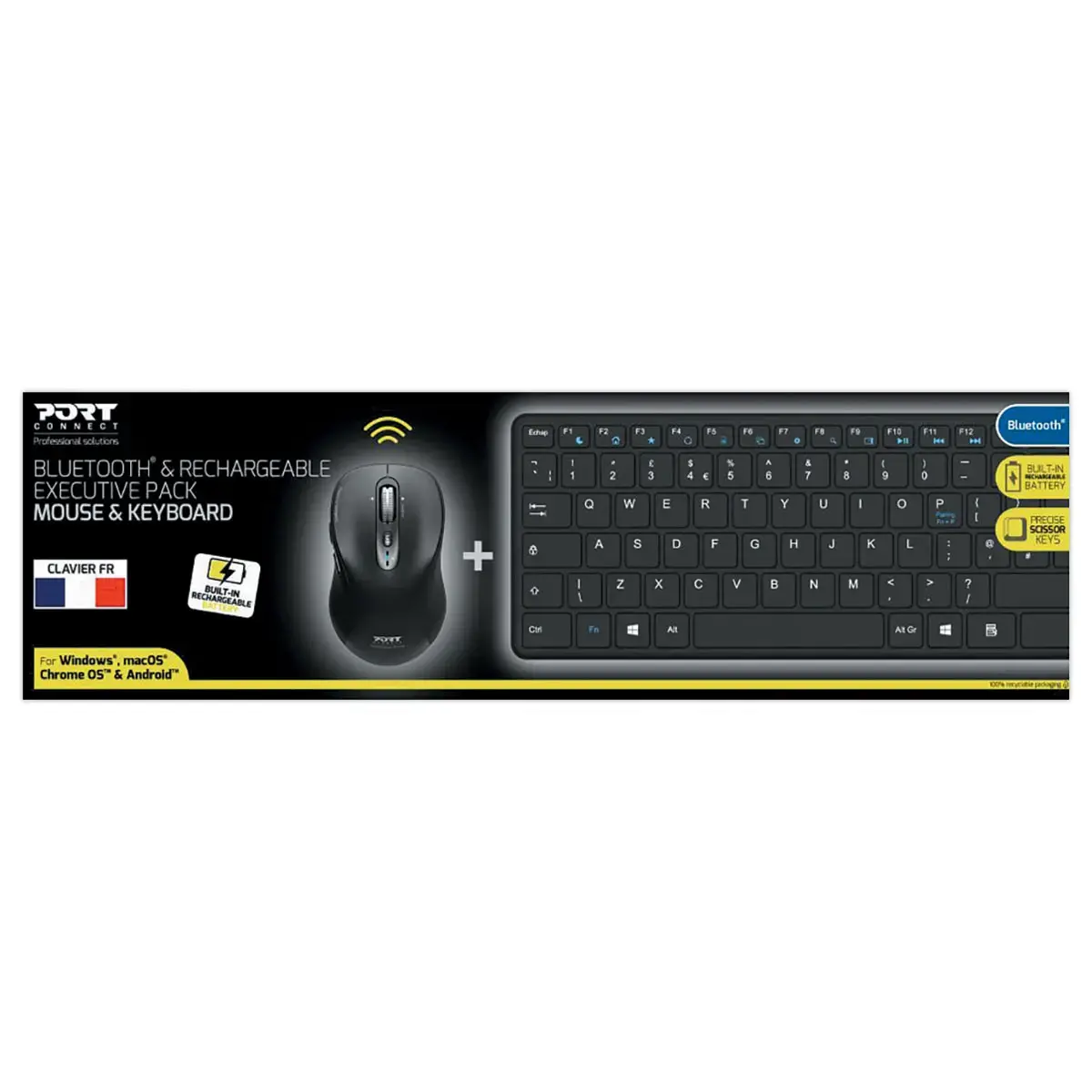 Kit clavier et souris sans fil expert Port Design