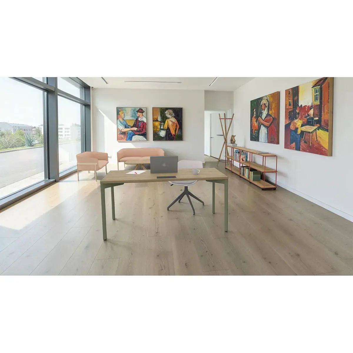 Bureau Bastia L 160 cheine veine / vert