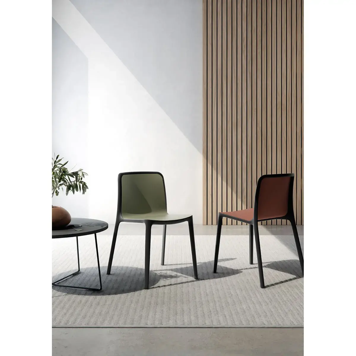 2 chaises bico interieur / exterieur terracotta