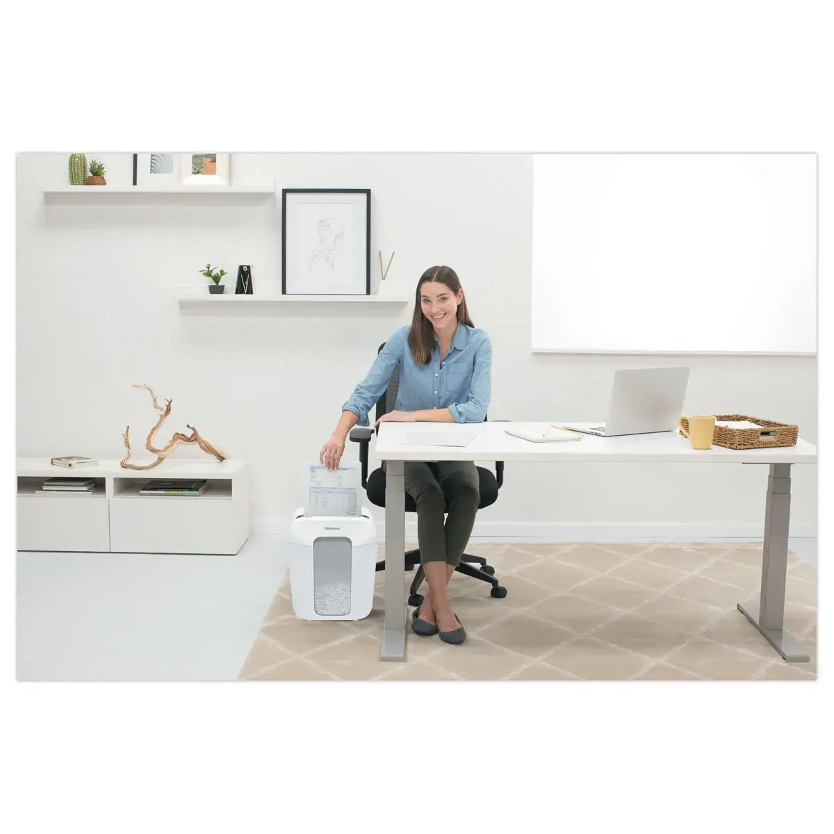 Destructeur LX25 Fellowes blanc 