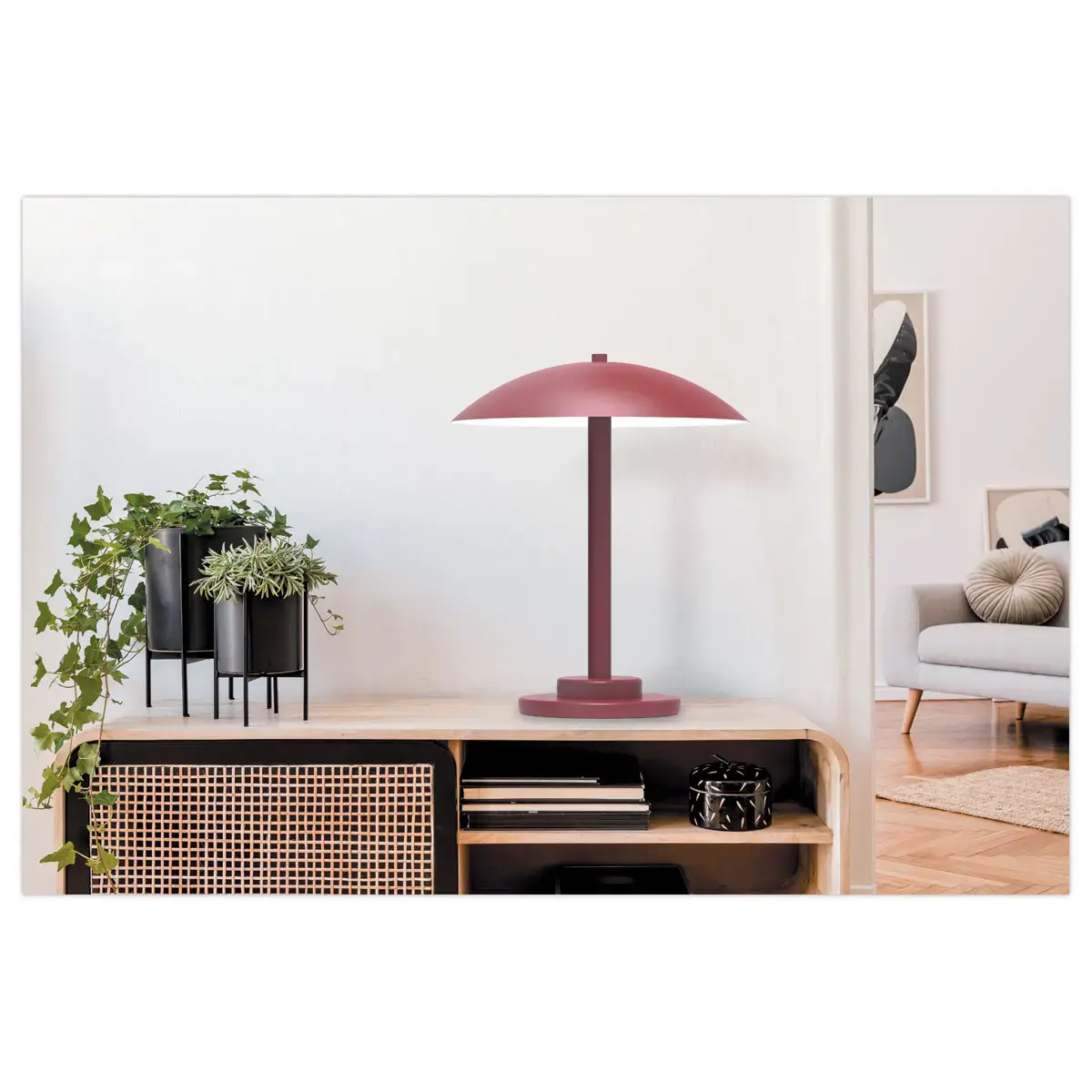 Lampe e27 Chicago rouge