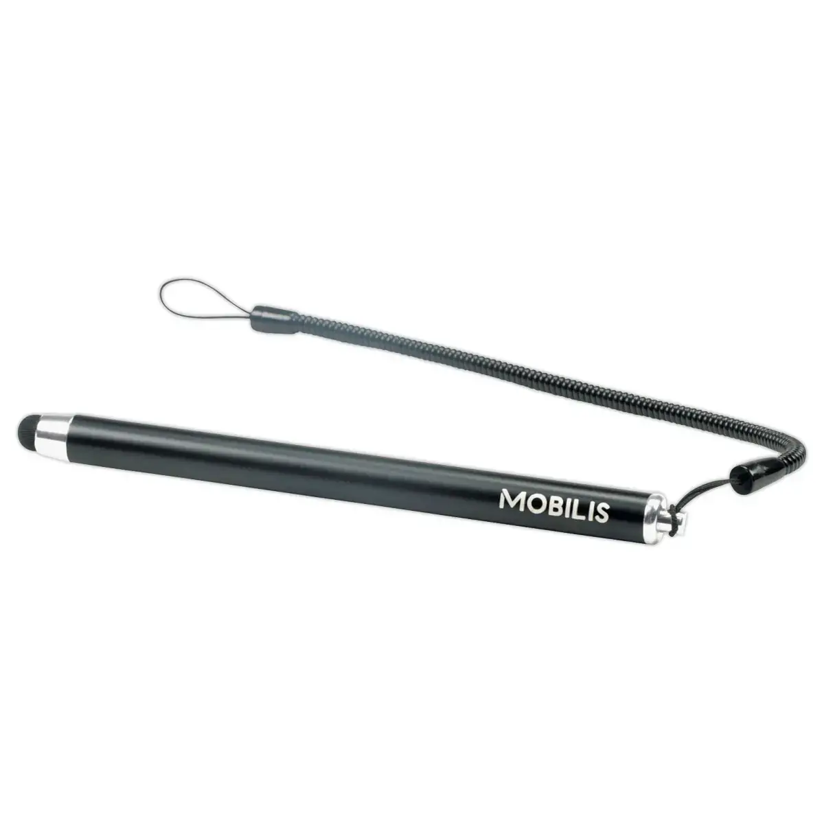 10 Stylets capacitifs noir mat + cordons spiral Mobilis