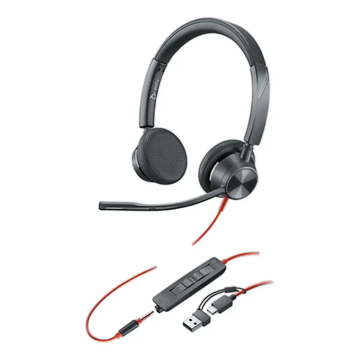 Micro-casque POLY Blackwire 3325 USB-A/C & Jack 3.5mm 