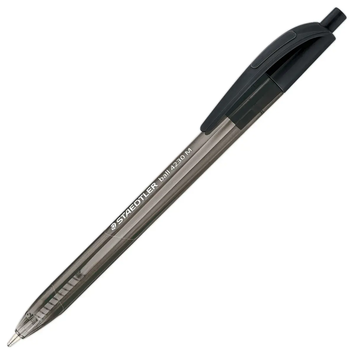 Stylo-bille triangulaire r&eacute;tractable pointe moyenne 1 mm noir 