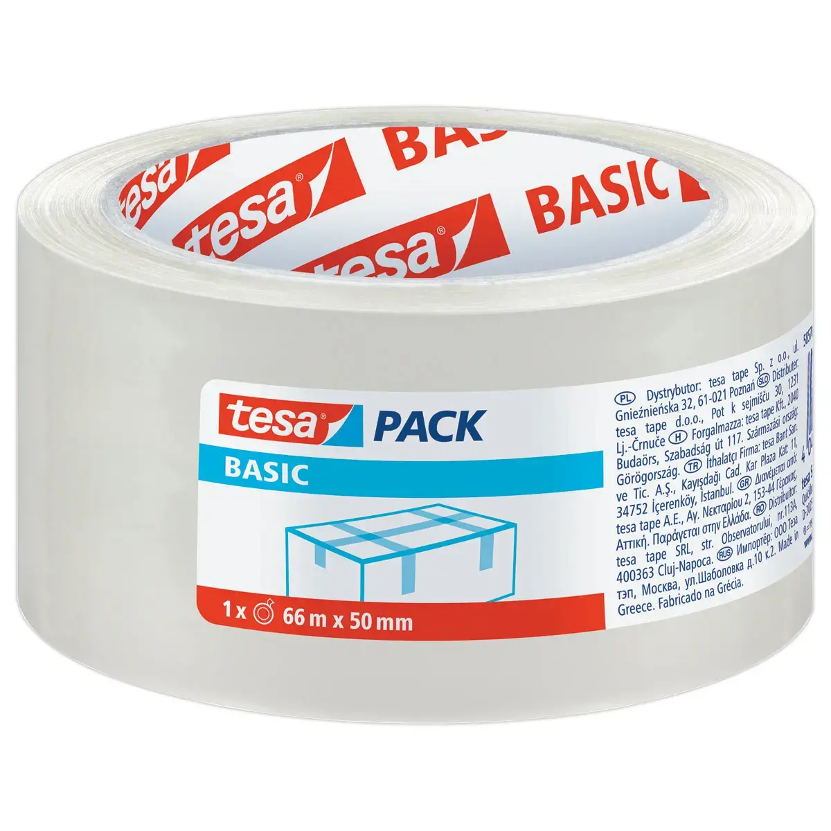 6 Adh&eacute;sifs polypropyl&egrave;ne Basik tesapack&reg;Transparent 