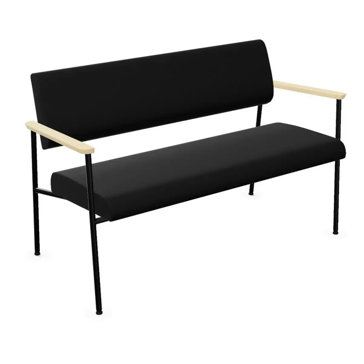 Sofa 2 places noir