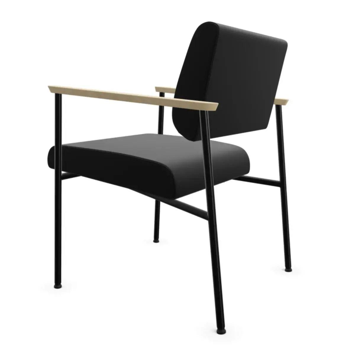 Fauteuil accueil noir 