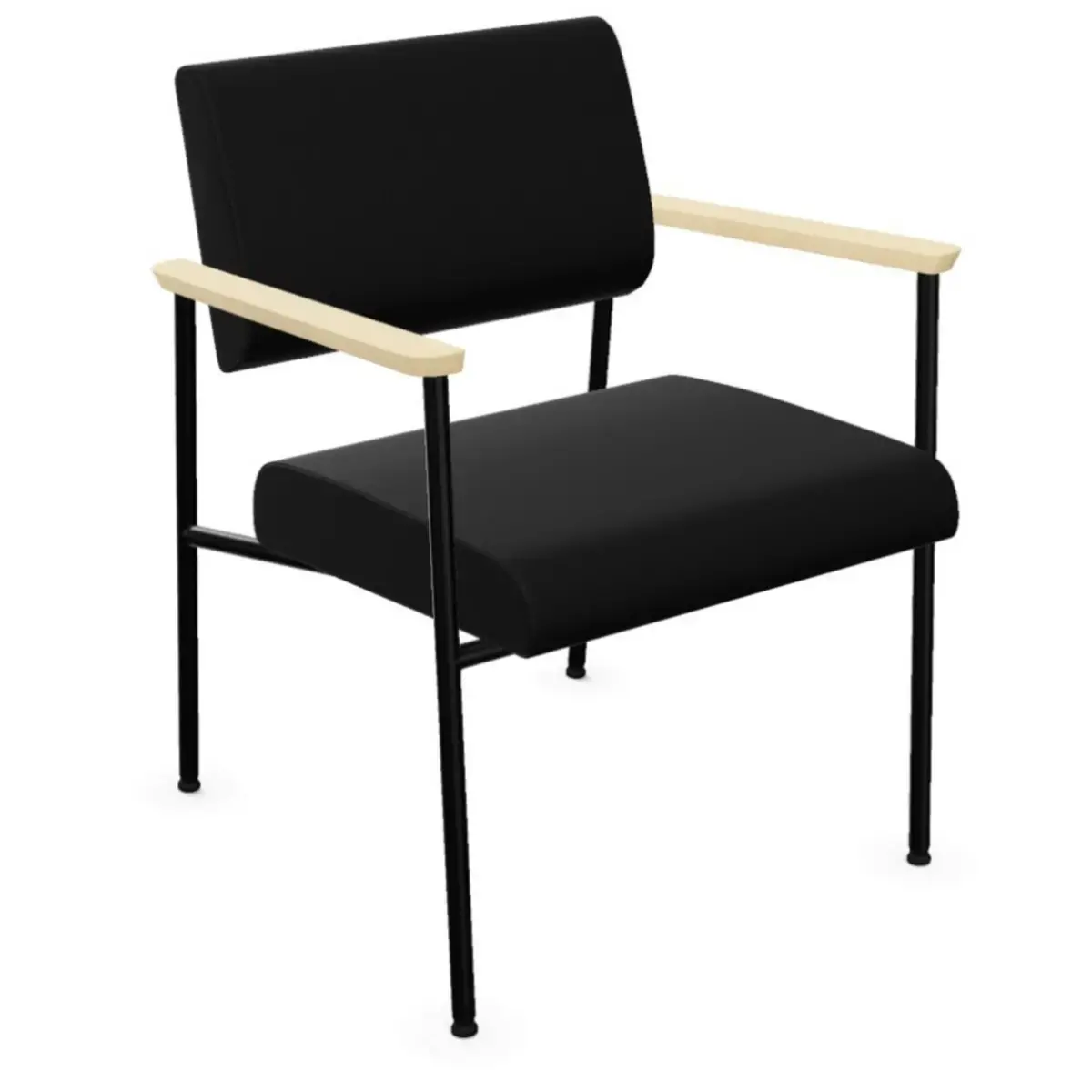 Fauteuil accueil noir 