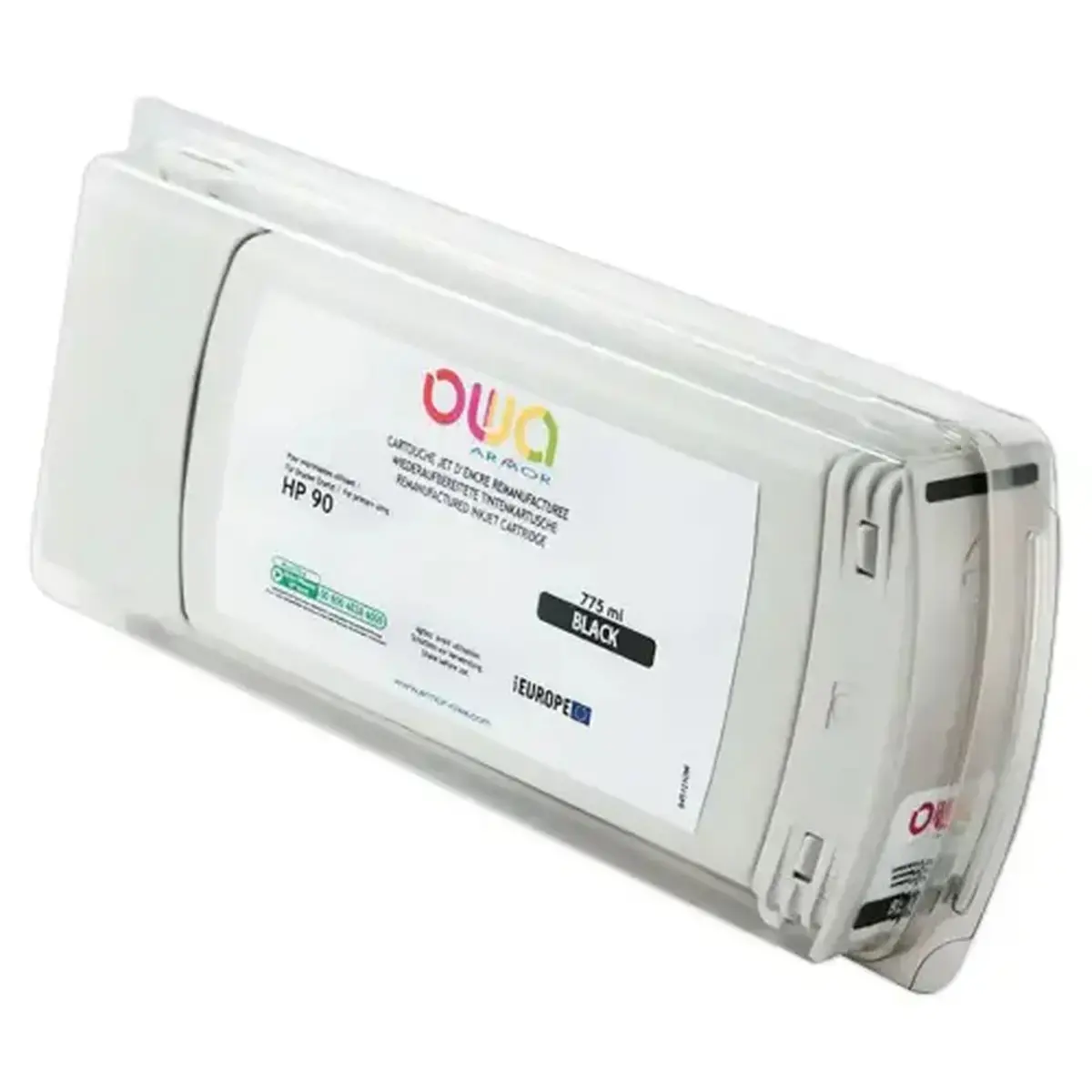 Cartouche B45121OW OWA pour traceurs compatible HP90 775 ml - Noir