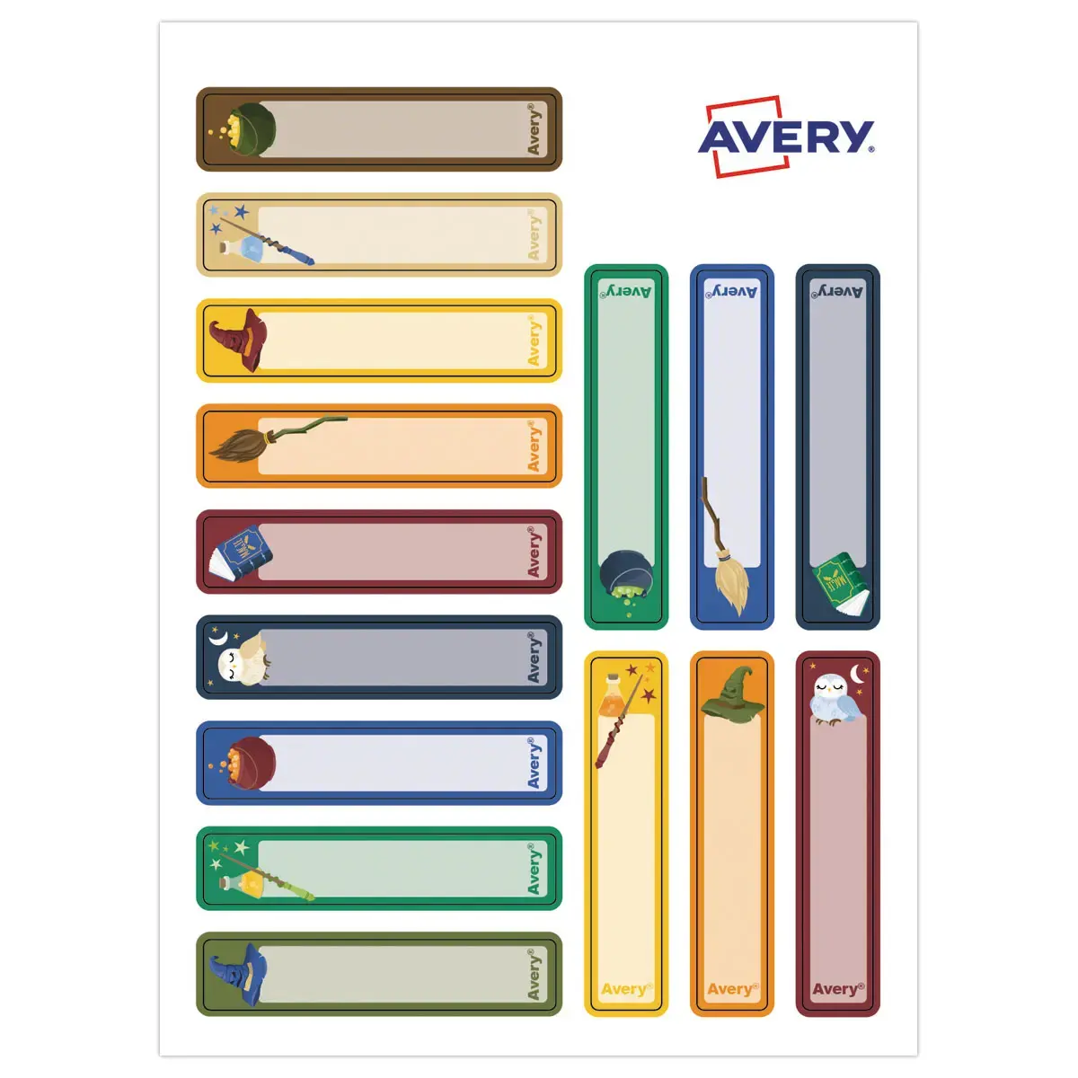 30 30 étiquettes stylos - motifs magie - 50 x 10 mm