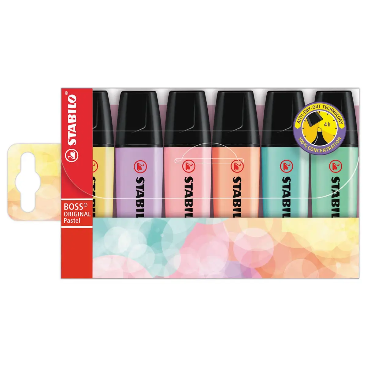 6 Surligneur STABILO Boss fluor pastel