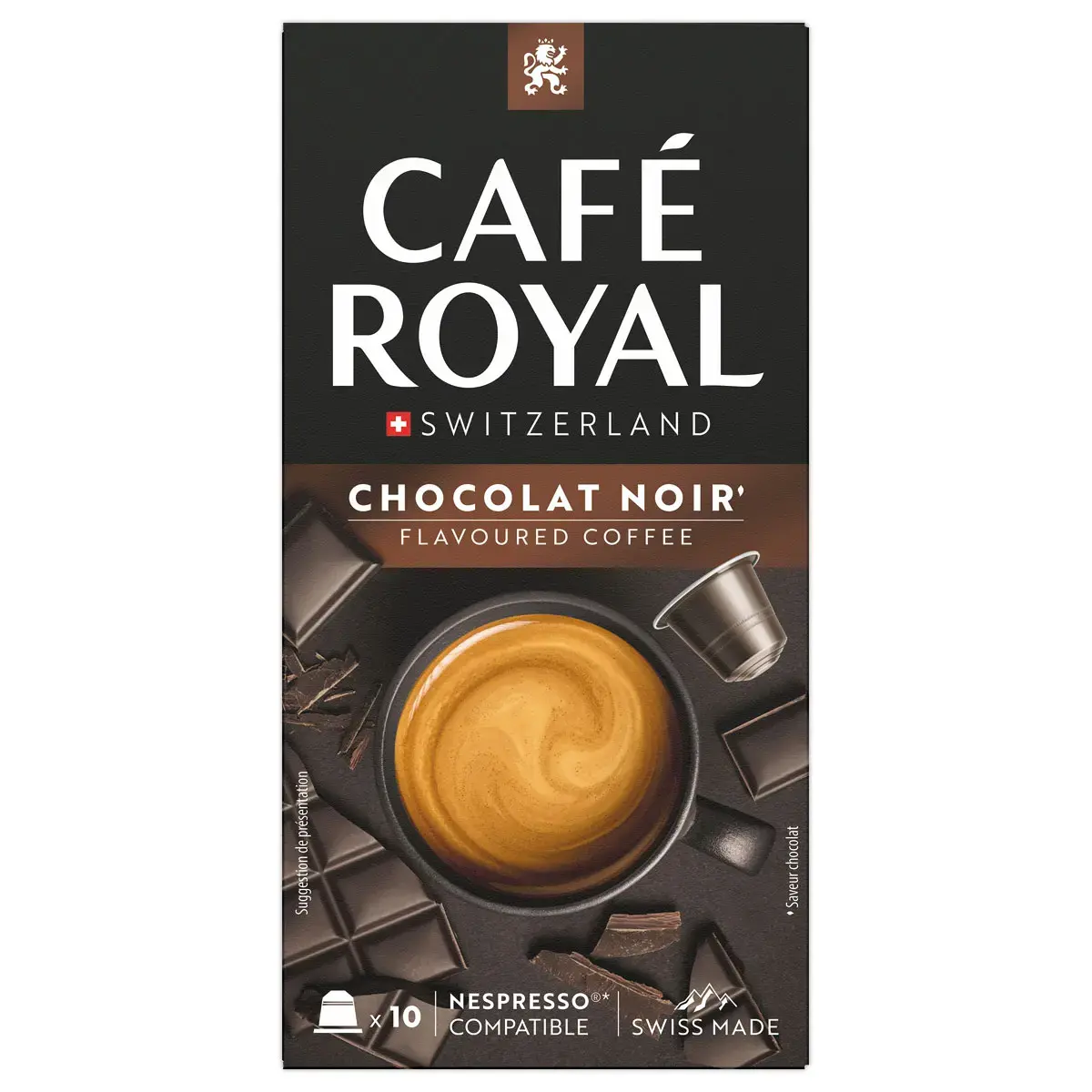 10 Capsules de café CAFE ROYAL Chocolat - Compatibles Nespresso