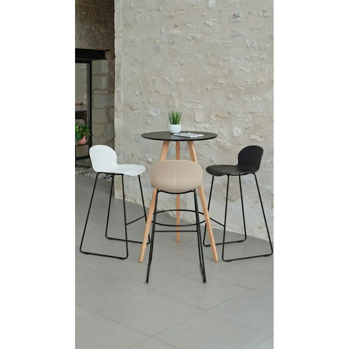 2 Tabourets TULIPE - Beige