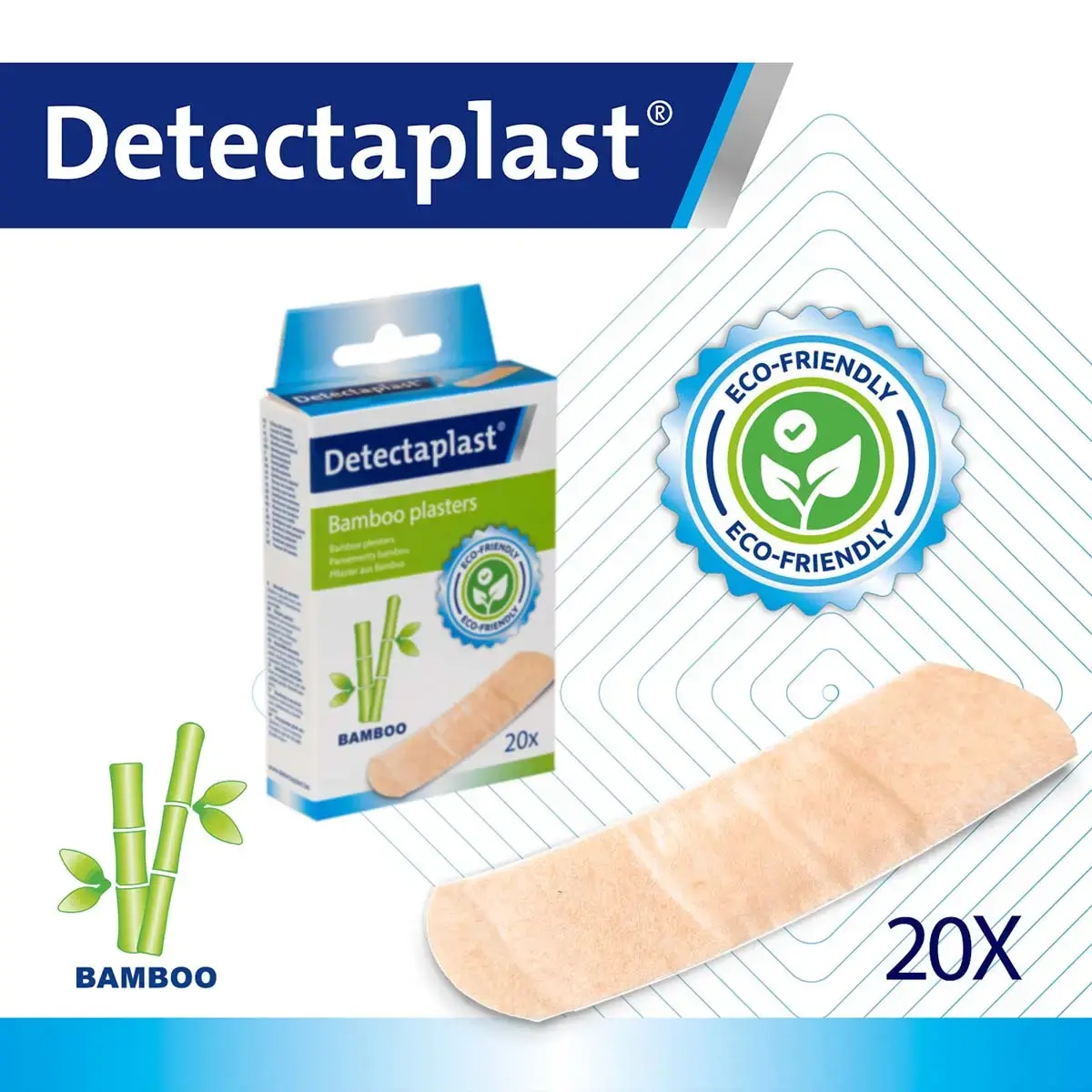 20 Pansements bambous biodégradables - Detectaplast