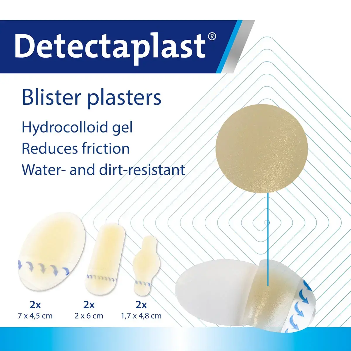 6 pansements ampoules - Detectaplast