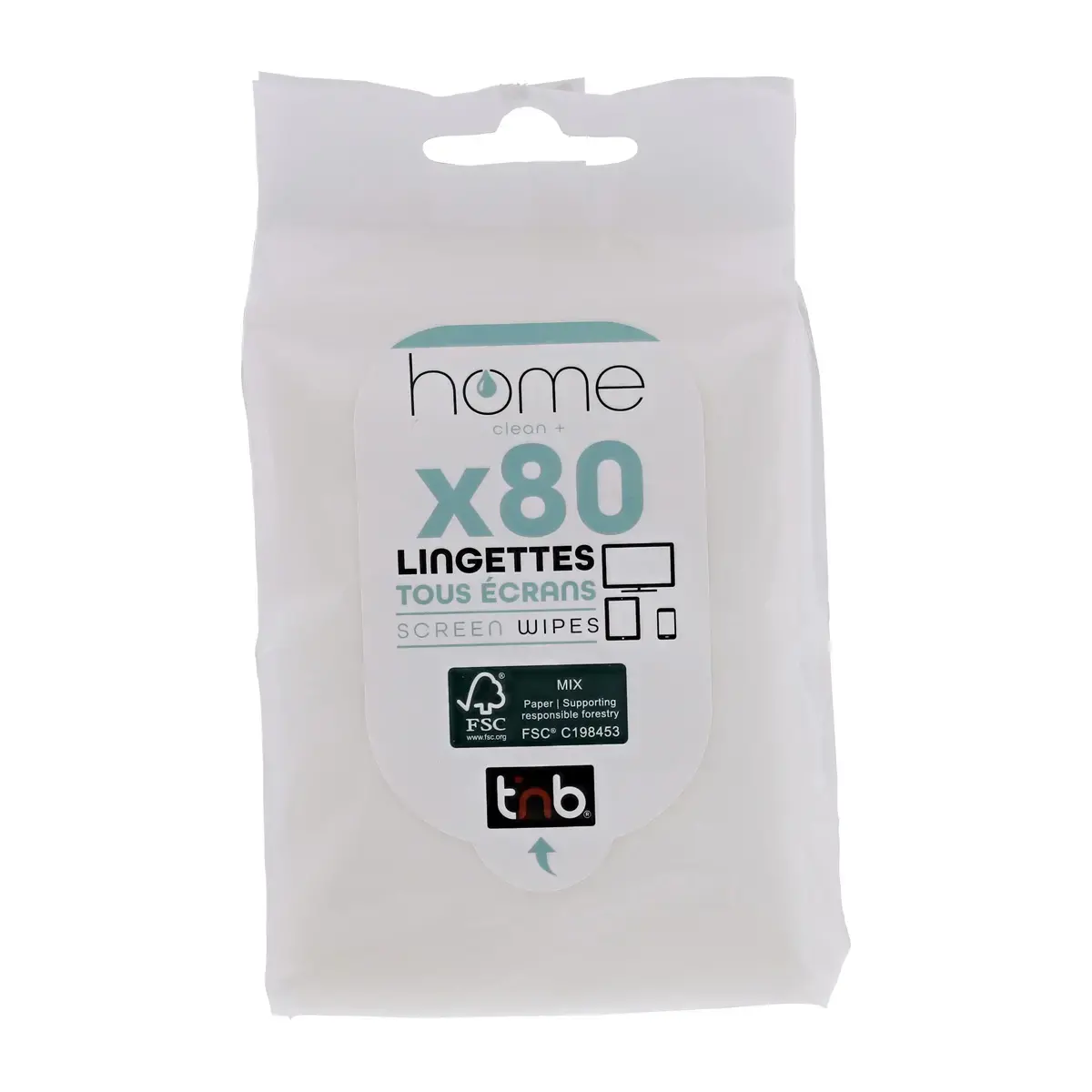 80 Lingettes nettoyantes &eacute;crans - Home 