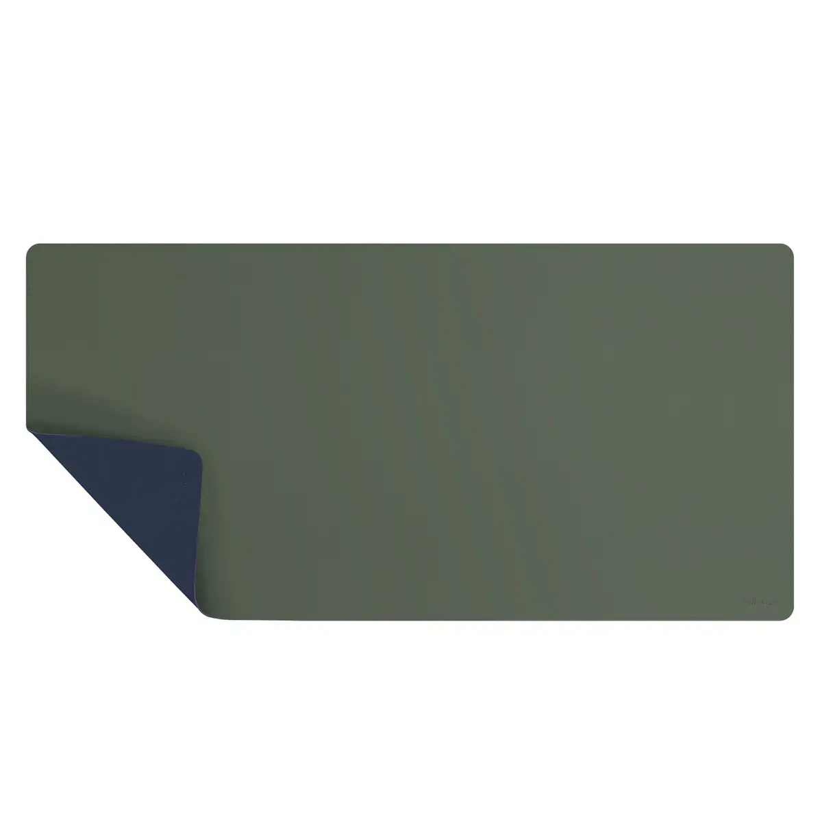 Tapis sous-main r&eacute;versible - 80 x 40 cm - Marine / vert - Fellowes 