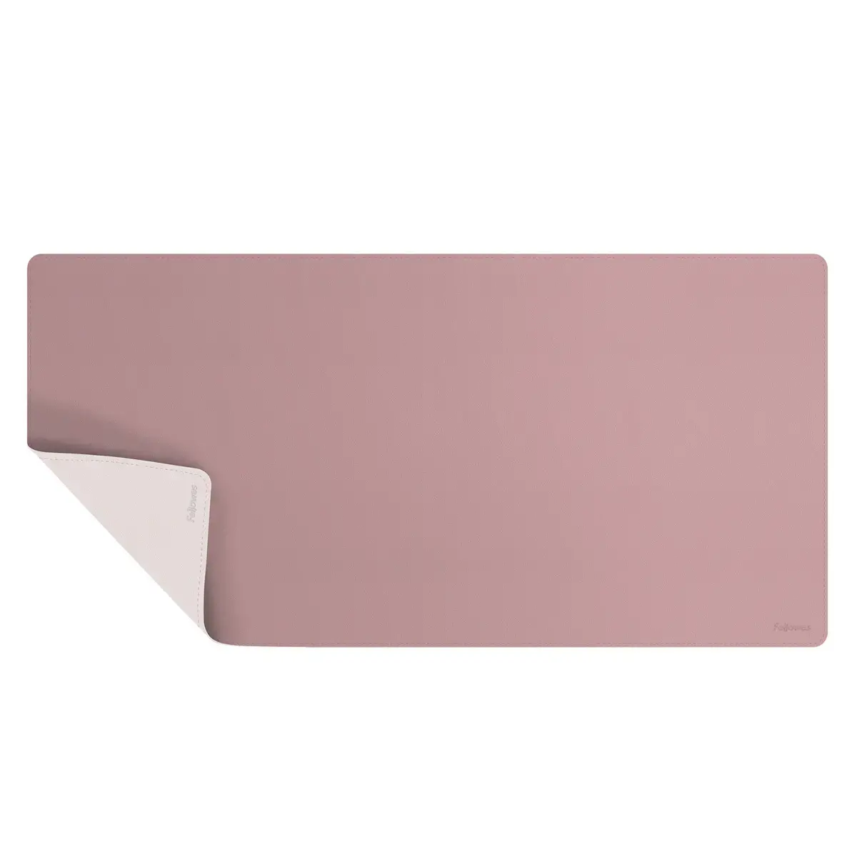 Tapis sous-main r&eacute;versible - 80 x 40 cm - Rose et taupe - Fellowes 