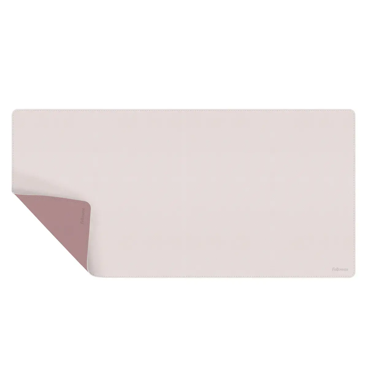 Tapis sous-main r&eacute;versible - 80 x 40 cm - Rose et taupe - Fellowes 