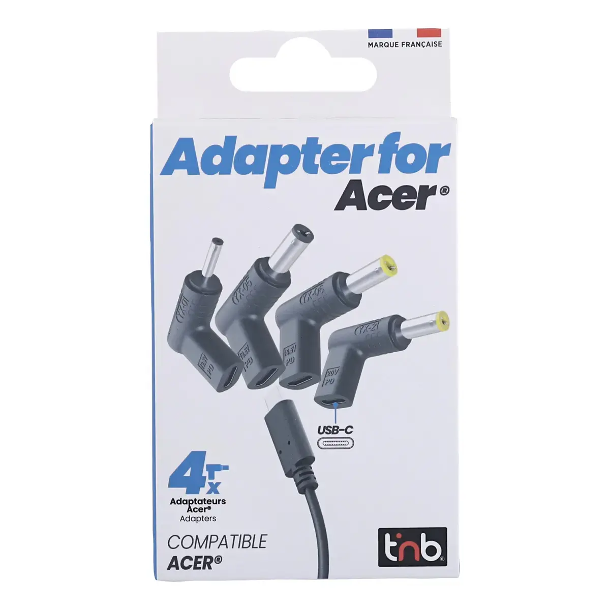 4 embouts chargeurs USB-C - Compatibles ACER - T'nB
