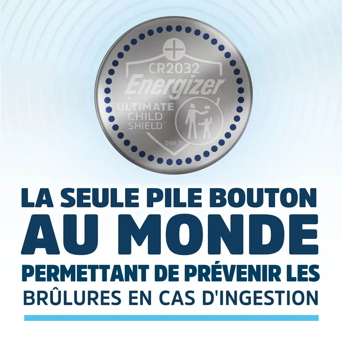 4 Piles bouton Child Shield - CR 2032 - 3 Volts - Energizer 