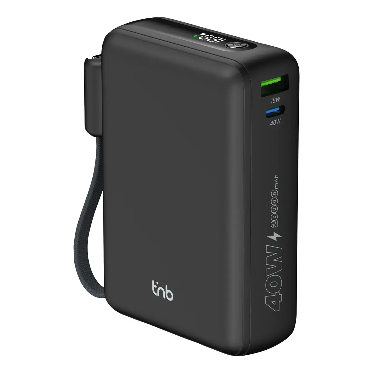 Batterie externe - C&acirc;ble USB-C - 40W - T'nb 