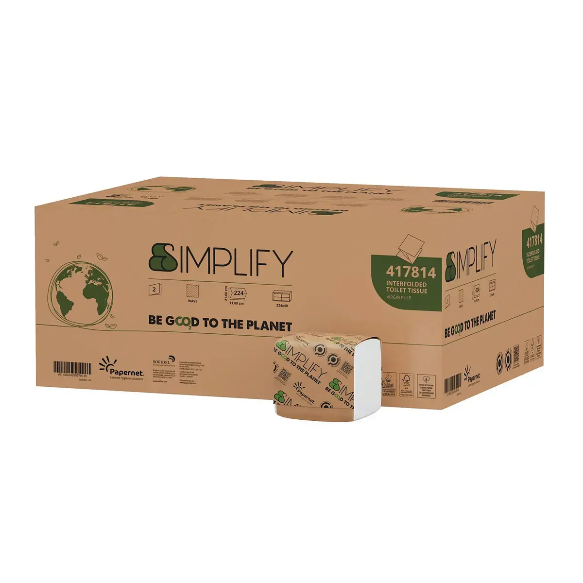 40 Paquets papier toilette plié Simplify