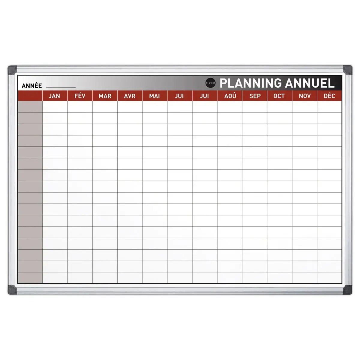 Planning annuel magnétique sérigraphié - Bi-Office