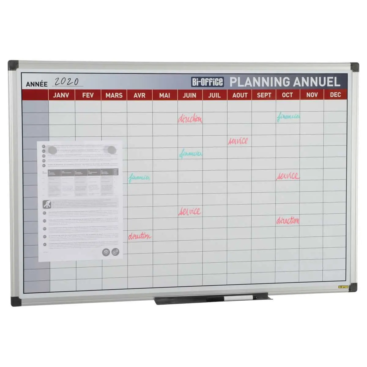 Planning annuel magnétique sérigraphié - Bi-Office
