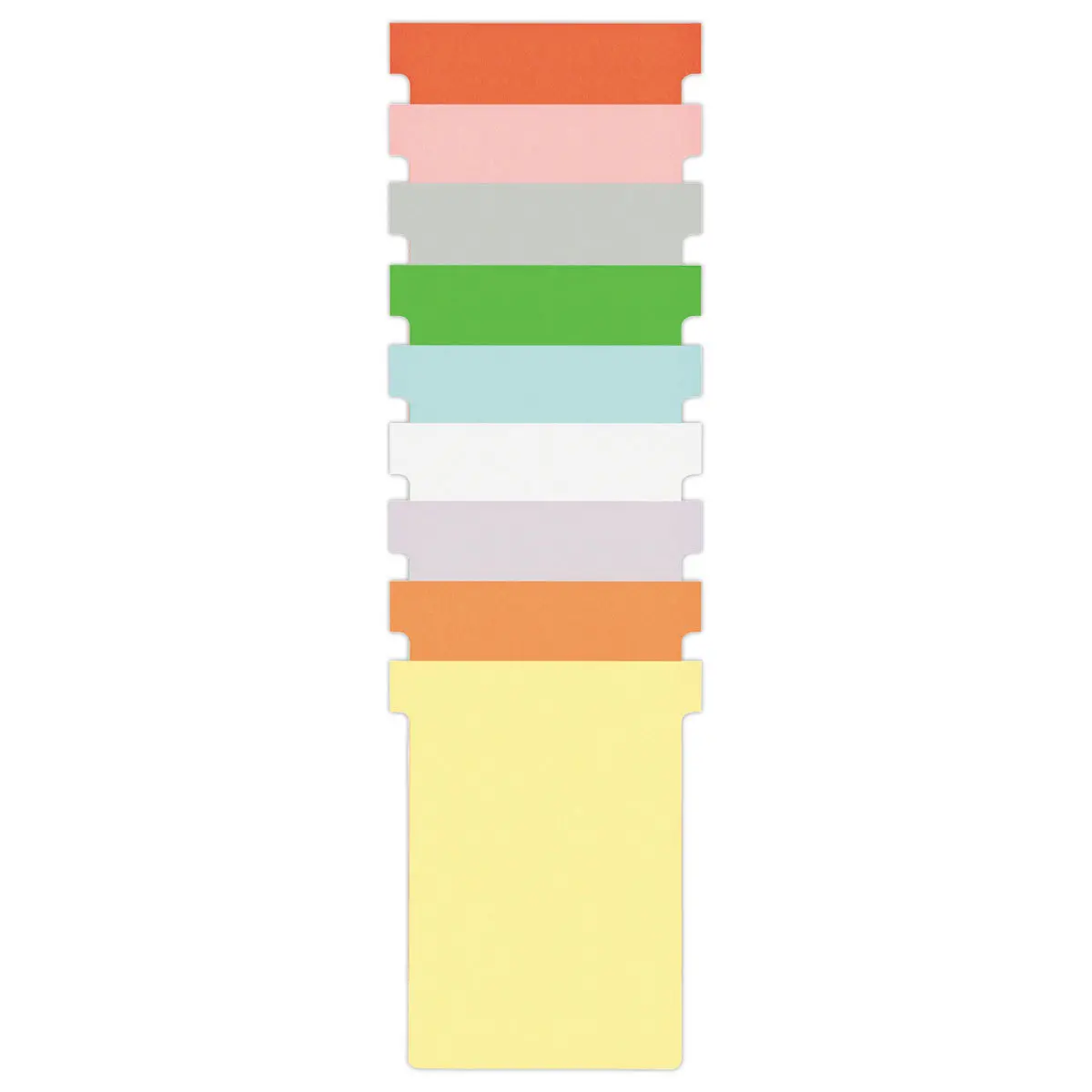 100 Fiches T pour planning - Taille 3 - Jaune - Nobo