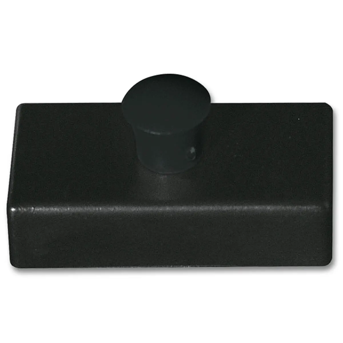 4 Aimants rectangulaires &agrave; bouton 2.7 cm - Noir 