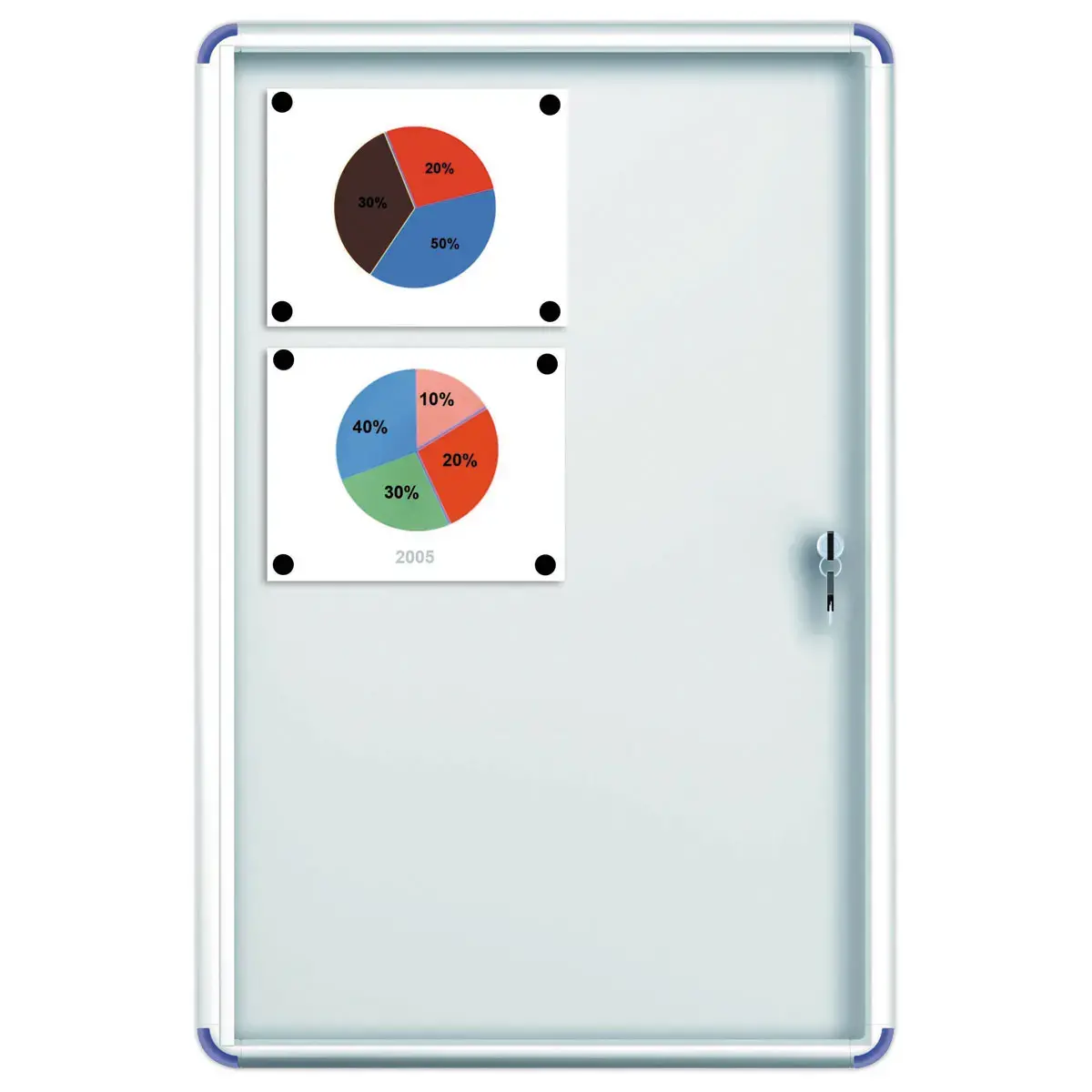 Vitrine d&rsquo;int&eacute;rieur extra-plate &ndash; Porte battante &ndash; 4 x A4 &ndash; Bi-Office 