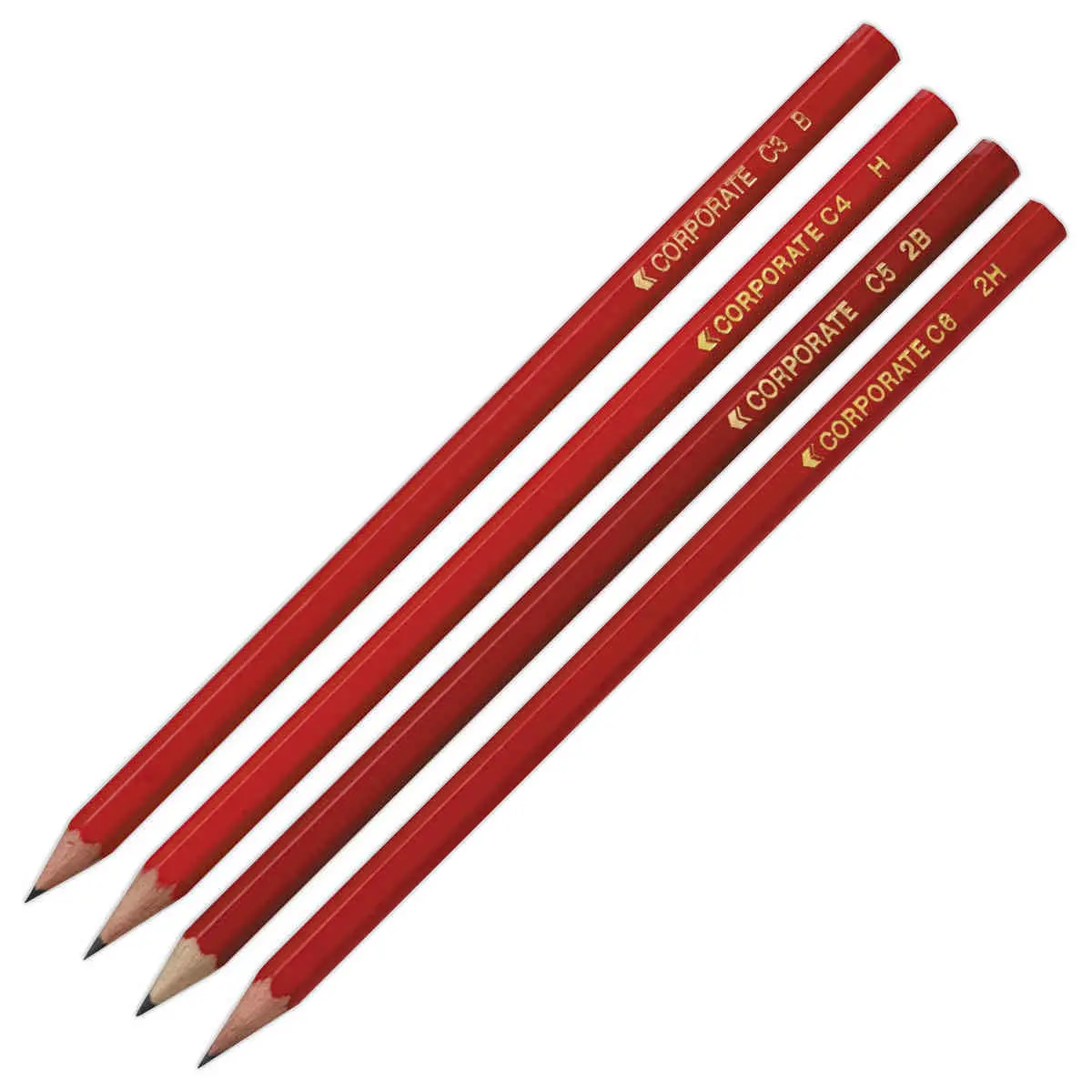 12 crayons &agrave; papier &agrave; t&ecirc;te coup&eacute;e - &eacute;conomiques - 2B 