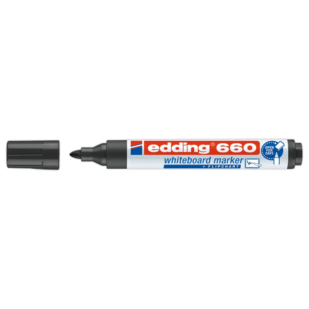 Marqueur effaçable à sec EDDING 660 - pointe ogive - Noir