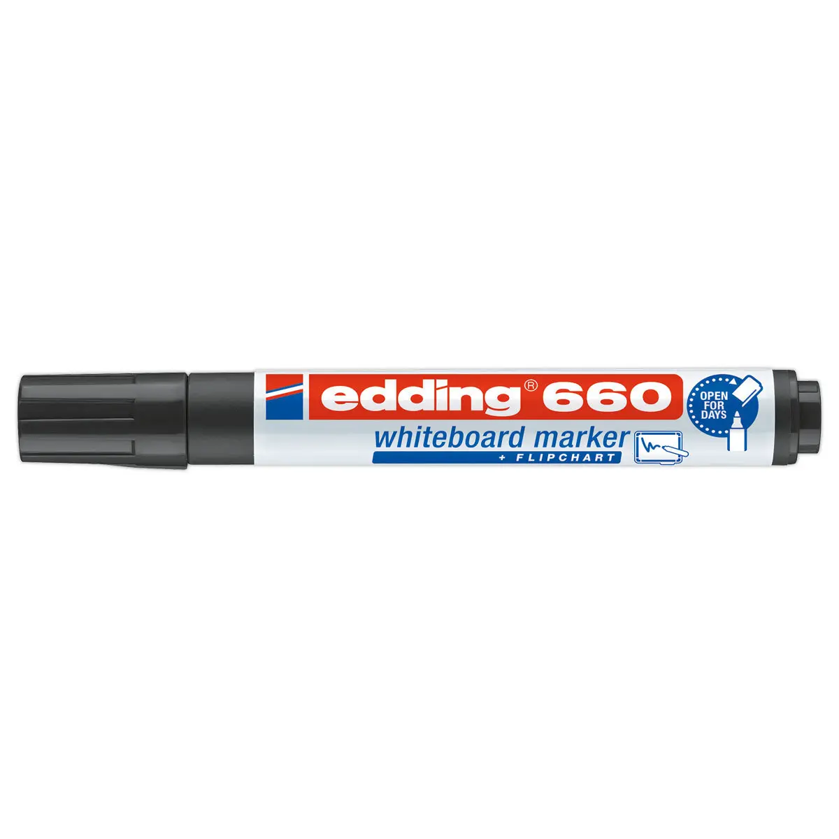 Marqueur effaçable à sec EDDING 660 - pointe ogive - Noir