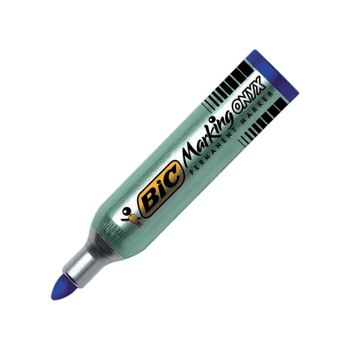 Mini marqueur permanent Onyx 1482 - Pointe ogive - Bleu - BIC
