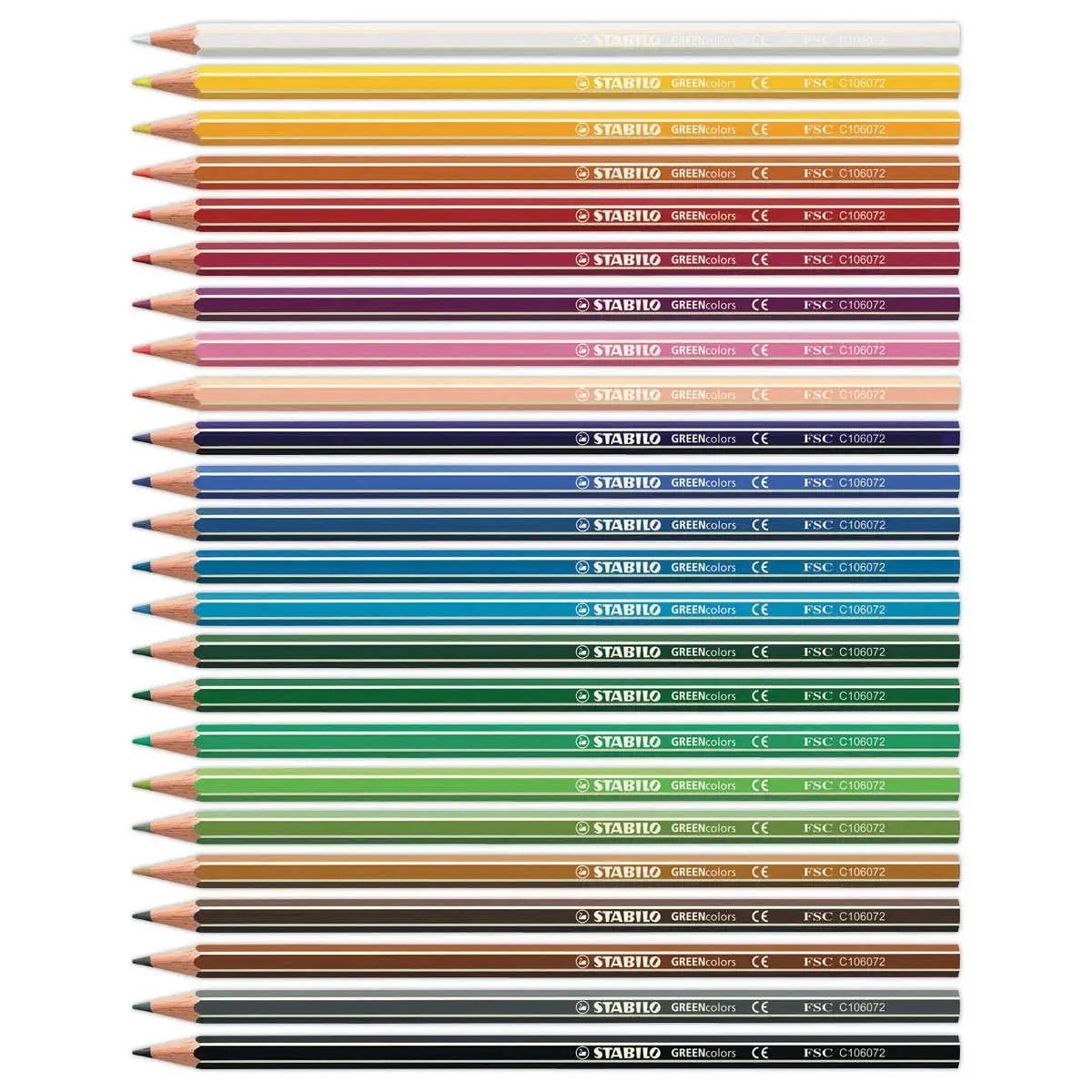 12 Crayons de couleur GREENcolors - Bois FSC&reg; - Couleurs assorties - STABILO 