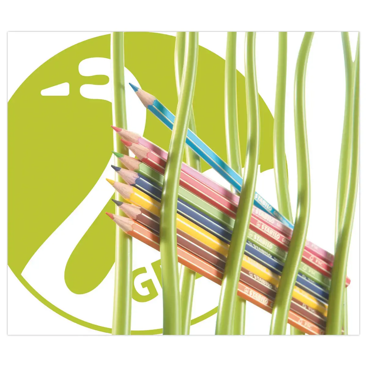 12 Crayons de couleur GREENcolors - Bois FSC&reg; - Couleurs assorties - STABILO 
