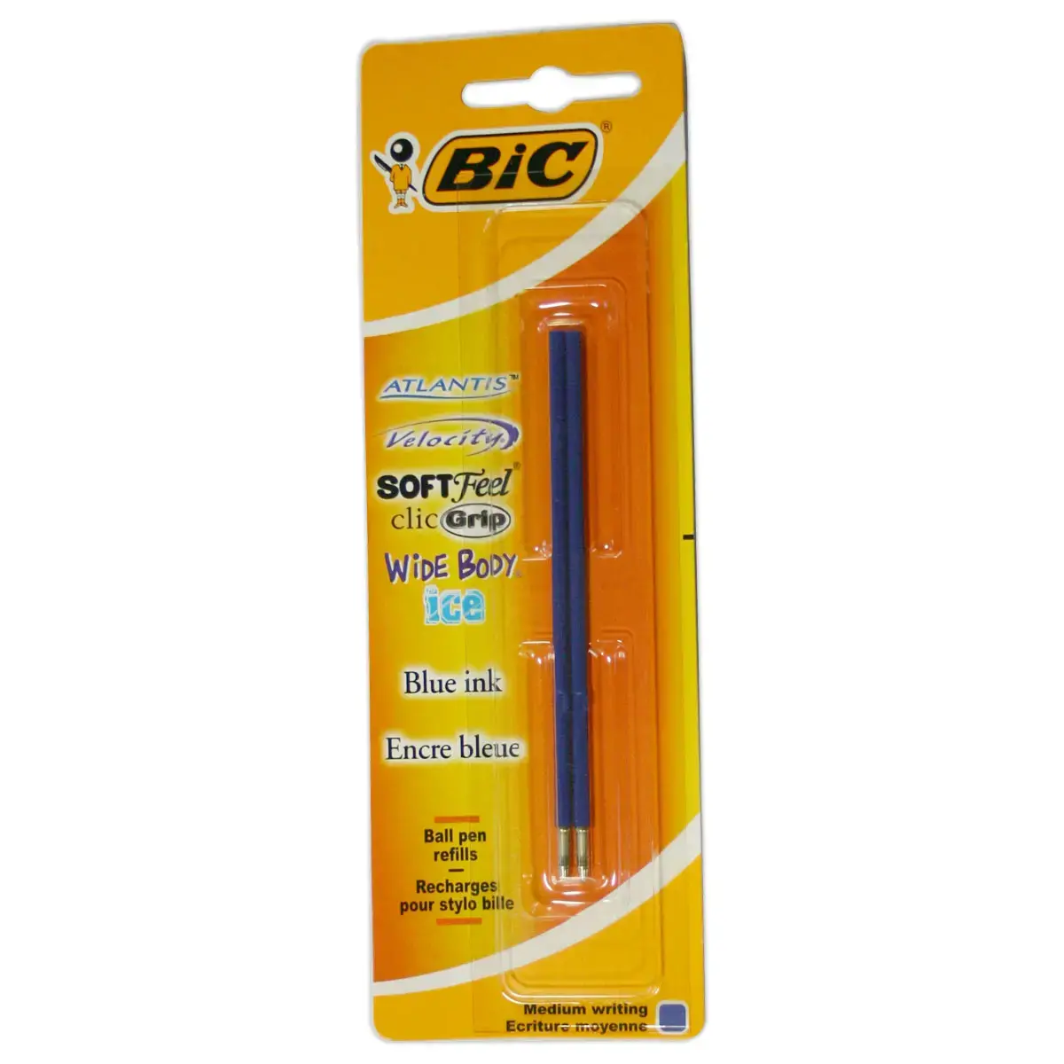 2 Recharges pour stylo bille Atlantis  - bleu - BIC 