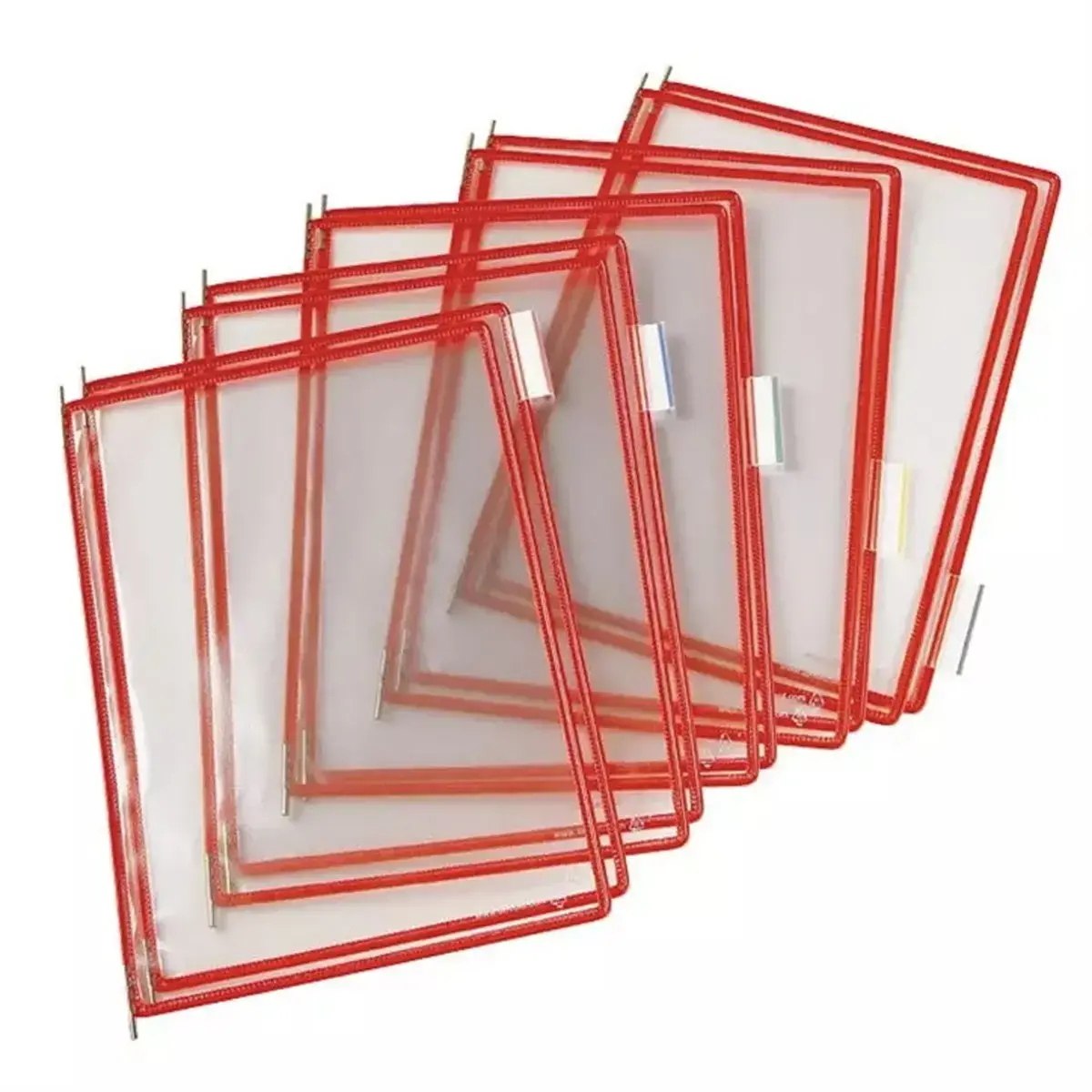 10 Poches &agrave; pivots TARIFOLD A4 - rouge 