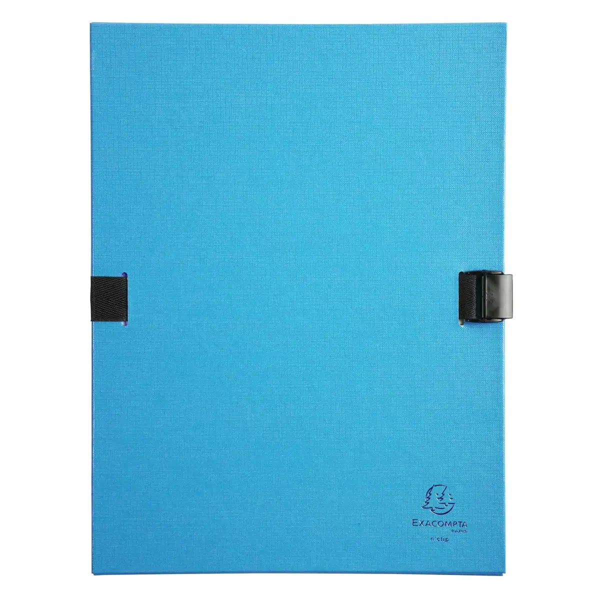 Chemise à sangle Extenclip toilée avec rabat - turquoise - EXACOMPTA