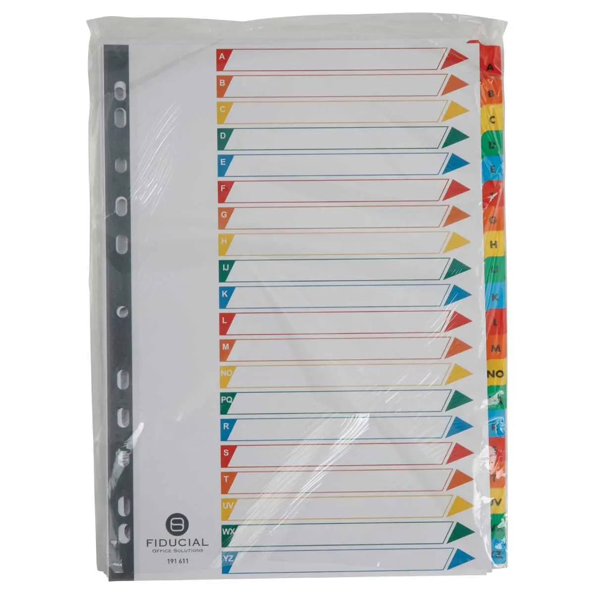 Jeu d'intercalaires alphab&eacute;tiques A4 20 onglets multicolores - FIDUCIAL 